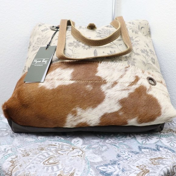 🆕 Myra Bag BOTTOM HAIR Large Canvas Tote Bag - Picture 4 of 8